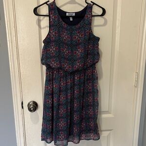 Speechless Kids Vibrant Blue and Pink Dress